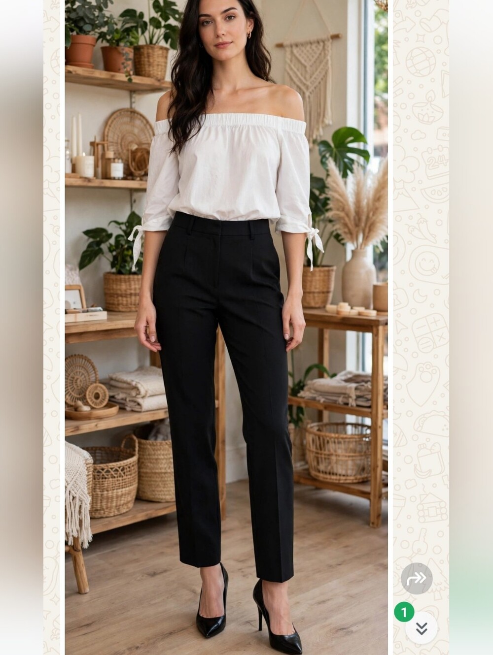 Cute off shoulder top